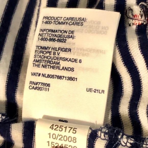 Tommy Hilfiger 3/4 Sleeve Striped Top - Medium - Picture 9 of 11